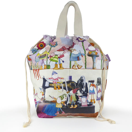 Large Crafting Gnomes Bucket bag