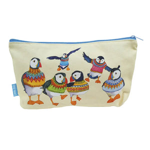 Woolly Puffins Zipped Project Bag