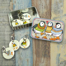 Load image into Gallery viewer, Woolly Puffins Stitch Markers