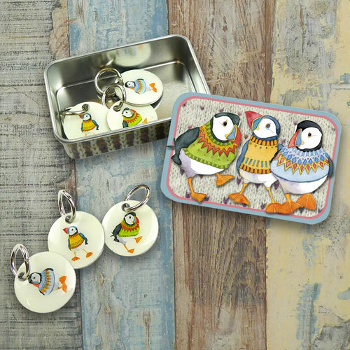 Woolly Puffins Stitch Markers