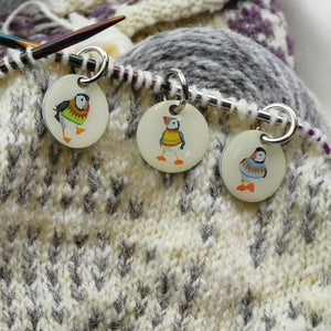 Woolly Puffins Stitch Markers